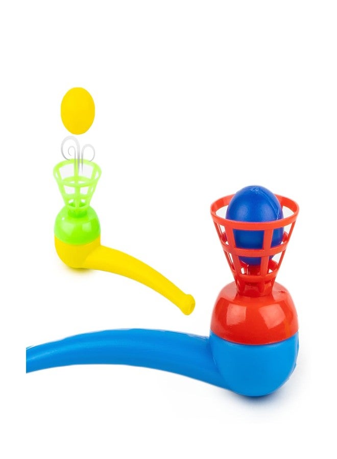 ROSEFAIR Floating Ball Blow Pipe Set, Party Game Balance Toy with 2 Balls, Magic Blowing Game for Kids and Adults - Multicolor - Image 1